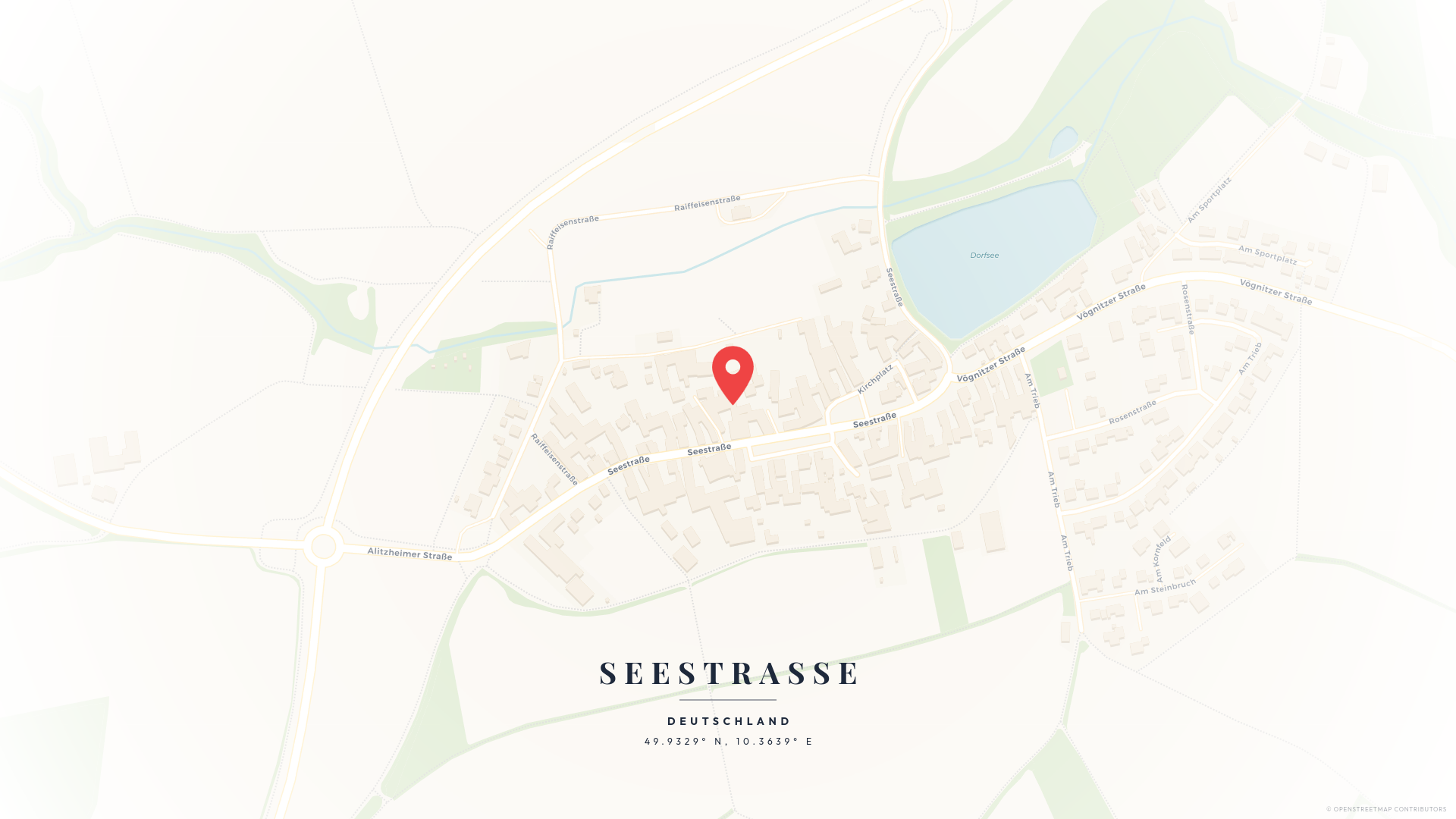 Karte — Metzgerei Schmitt, Seestraße 25, Mönchstockheim
